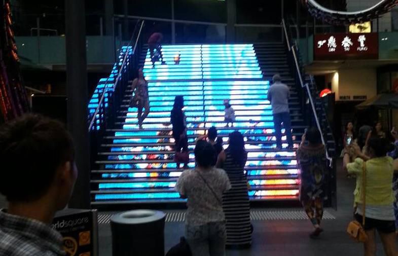 3Cinno LED Lighting Project---DMX Flexible Strip For Central Square Stair Dec...